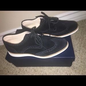 Cole Haan Black LunarGrand Wingtip Oxford Shoes